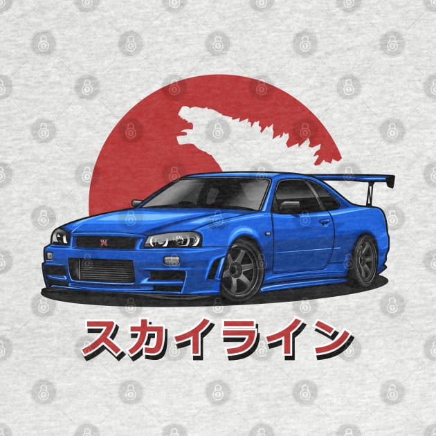 Skyline GTR R-34 (Blue) by Jiooji Project